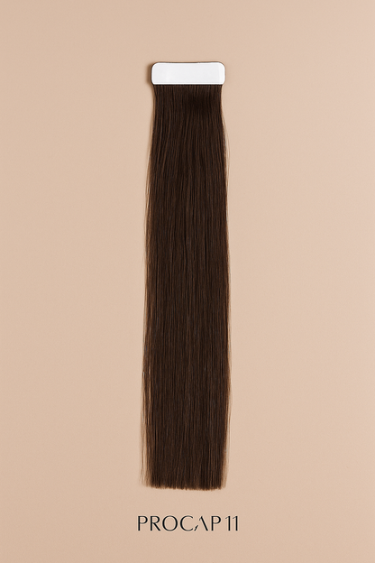 Extensions bandes adhésives “Tape” Haut de Gamme – 100% Cheveux Naturels Russes