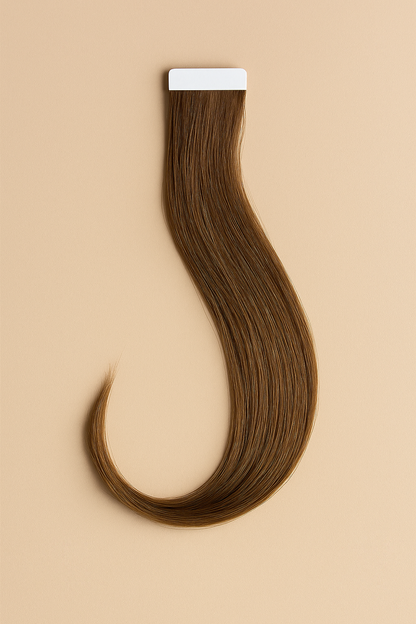 Extensions bandes adhésives “Tape” Haut de Gamme – 100% Cheveux Naturels Russes
